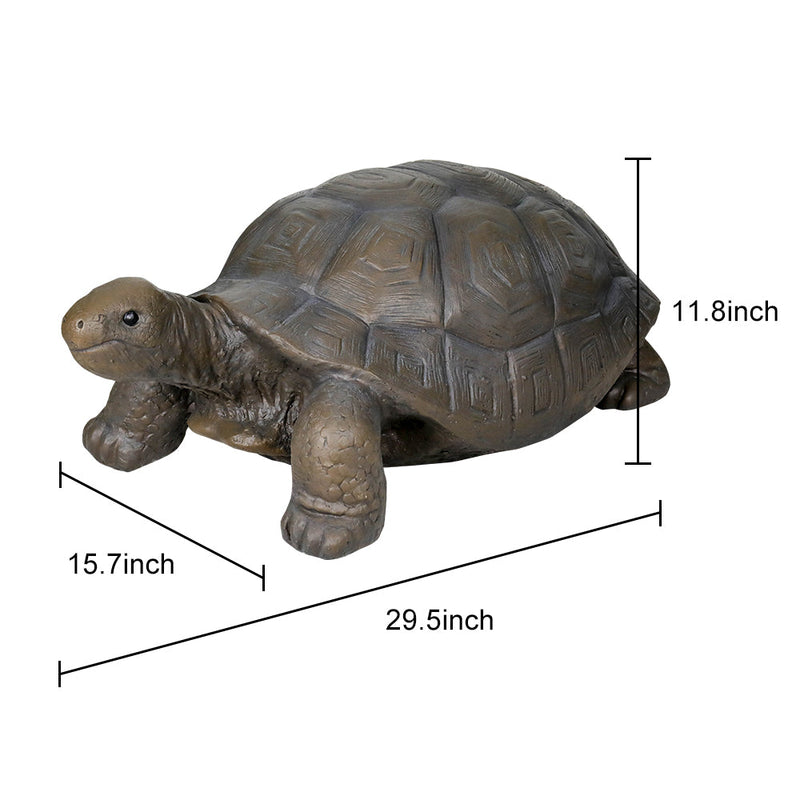 Concrete Turtle Garden Statue Giant 29 Inch Long, dimensions drawing
