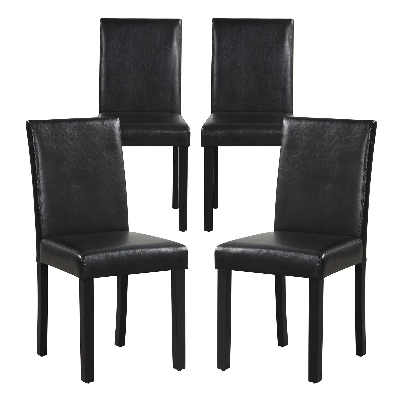 Dining Chair Set of 4 Upholstered Kitchen Dinette Chairs with Wood Frame by DirectDeals