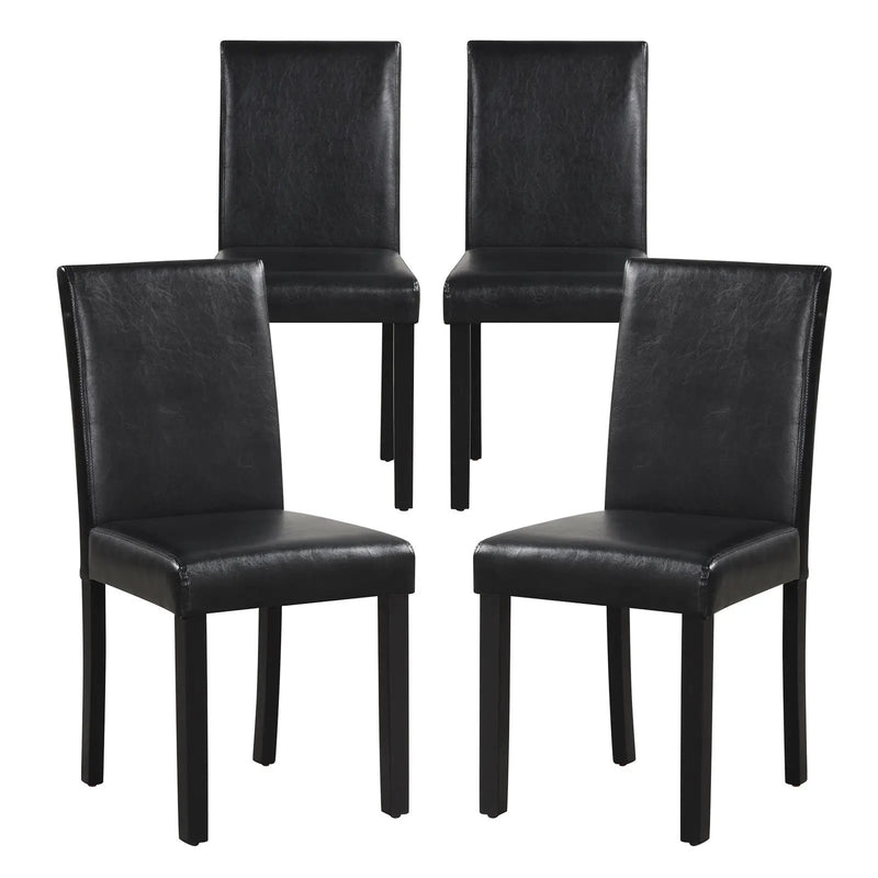 Dining Chair Set of 4 Upholstered Kitchen Dinette Chairs with Wood Frame by DirectDeals