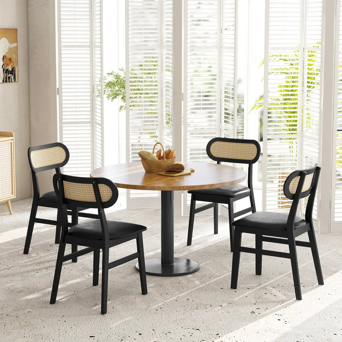 Indoor Mid Century Wood Dining Chairs Set of 2 for Dining Room by DirectDeals