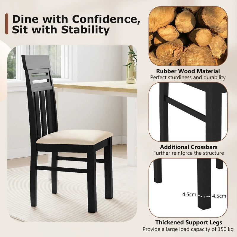 Dining Chairs High Back Dining Room Chairs Set of 2 by DirectDeals