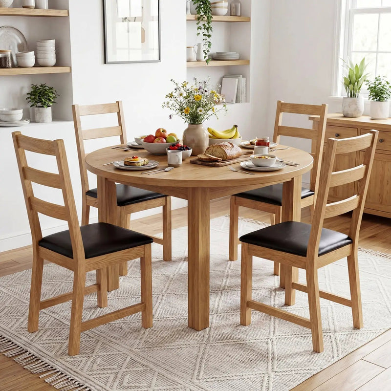 Dining Chairs Set of 2 Farmhouse Dining Room Chairs with Hollowed Backrest by DirectDeals