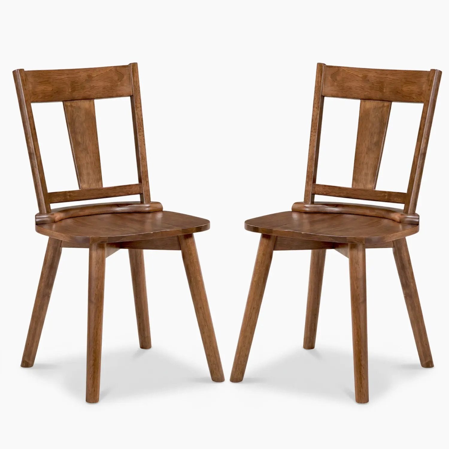 Solid Wood Dining Chairs Set of 2 with Ergonomic Backrest by DirectDeals
