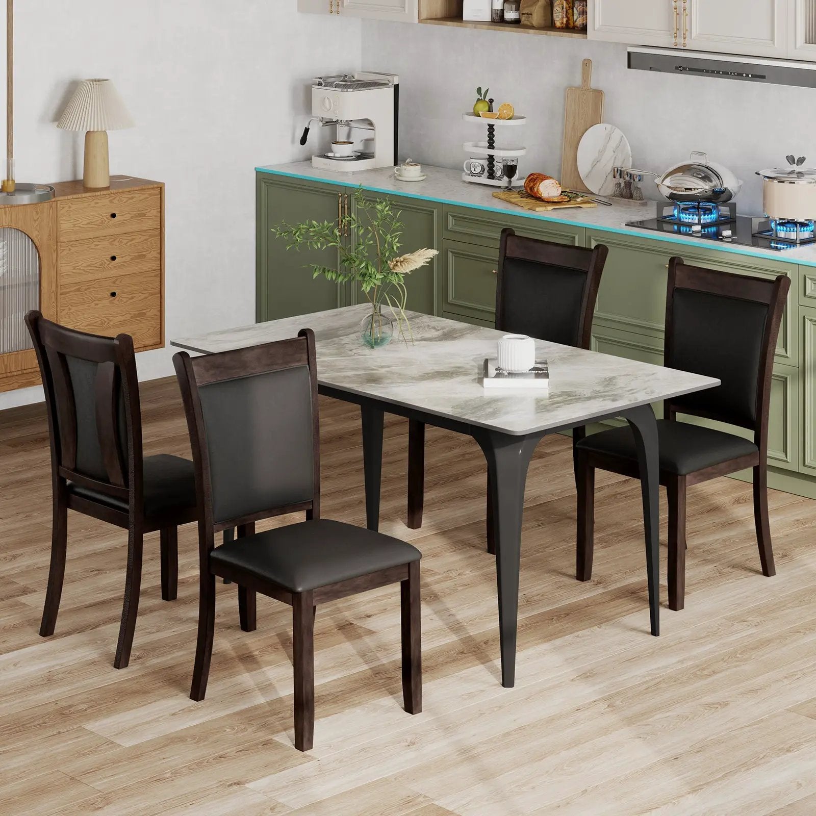 2 Pieces Living Room Furniture Set with Rubber Wood Frame by DirectDeals
