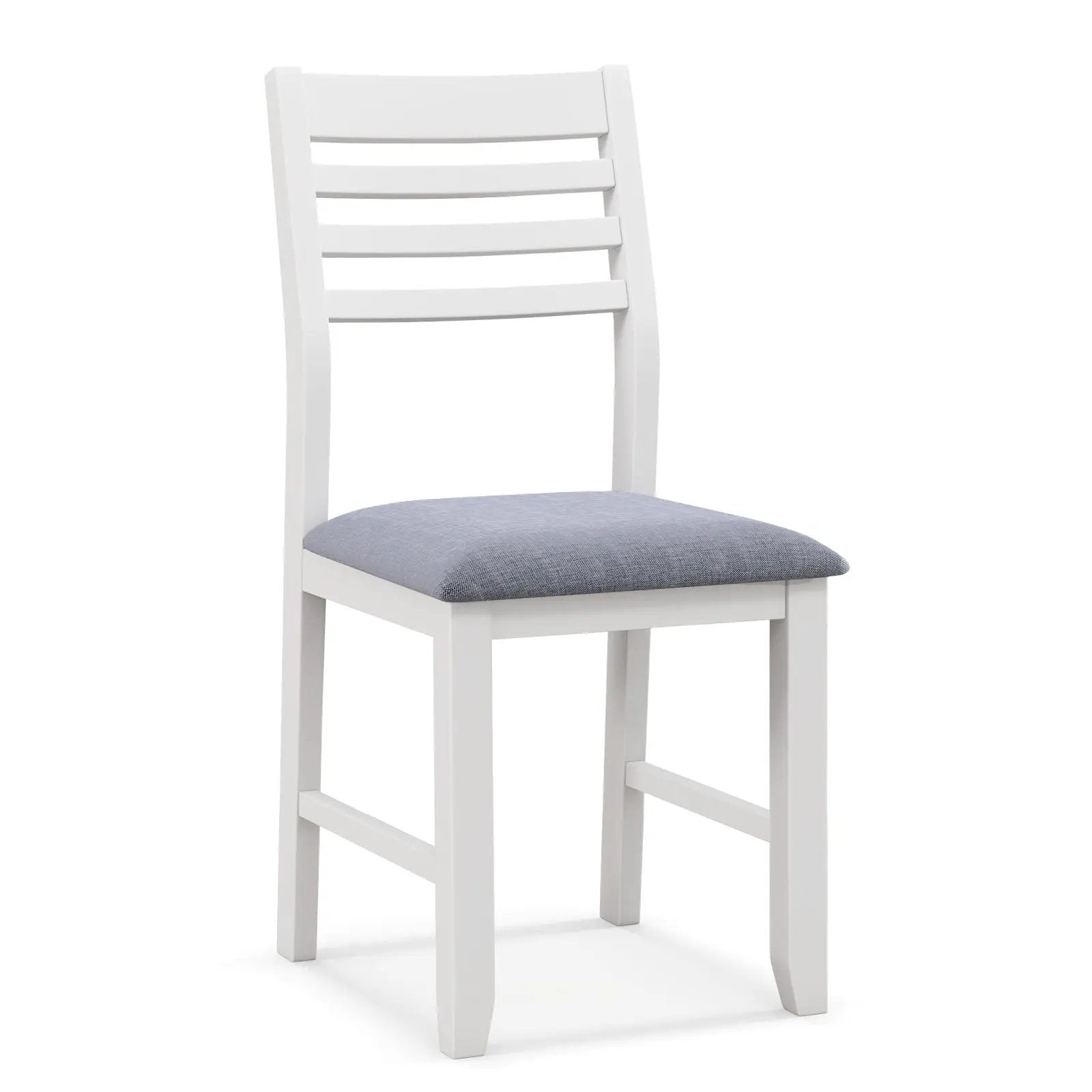 Wooden Dining Chair Set of 2 with Rubber Wood Frame and Padded Cushion by DirectDeals