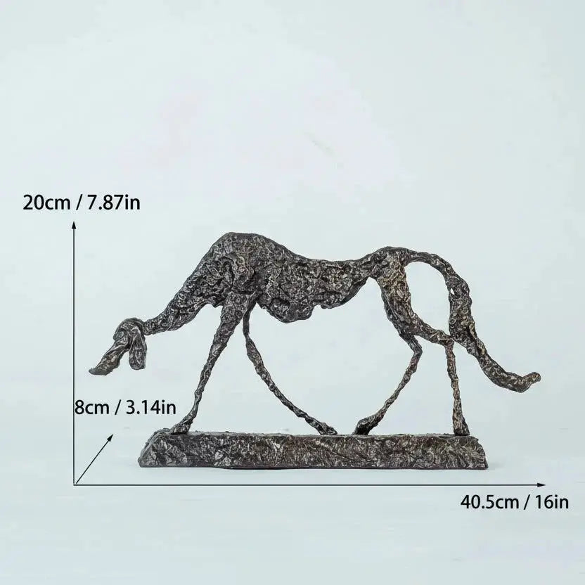 Dog Statue - Abstract Bronze Small, photo 3 of 5