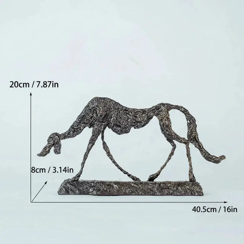 Dog Statue - Abstract Bronze Small, photo 3 of 5