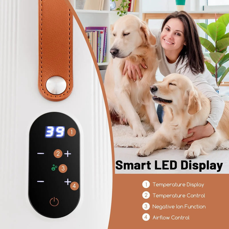 Dog Cat Hair Blower with Negative Ion Function and Adjustable Temperature by DirectDeals