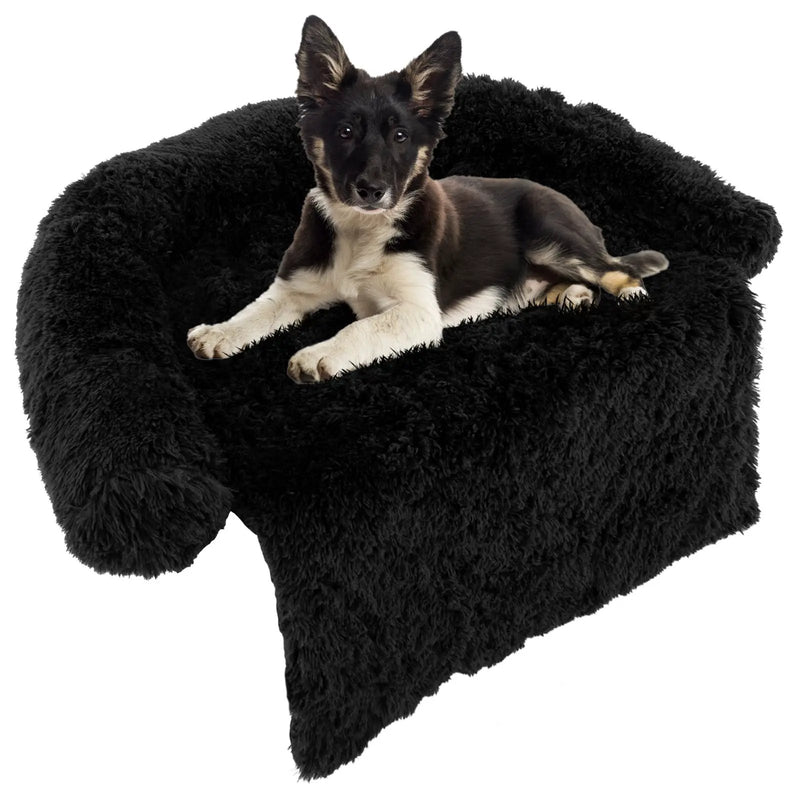Plush Calming Dog Couch Bed with Anti-Slip Bottom by DirectDeals