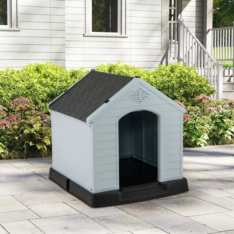 Dog House for Small Dogs Waterproof Plastic with Elevated Floor by DirectDeals