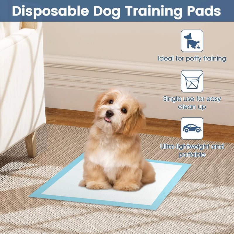 Dog and Puppy Pee Pads 18" x 13" (300 Counts) for Potty Training-Blue by DirectDeals