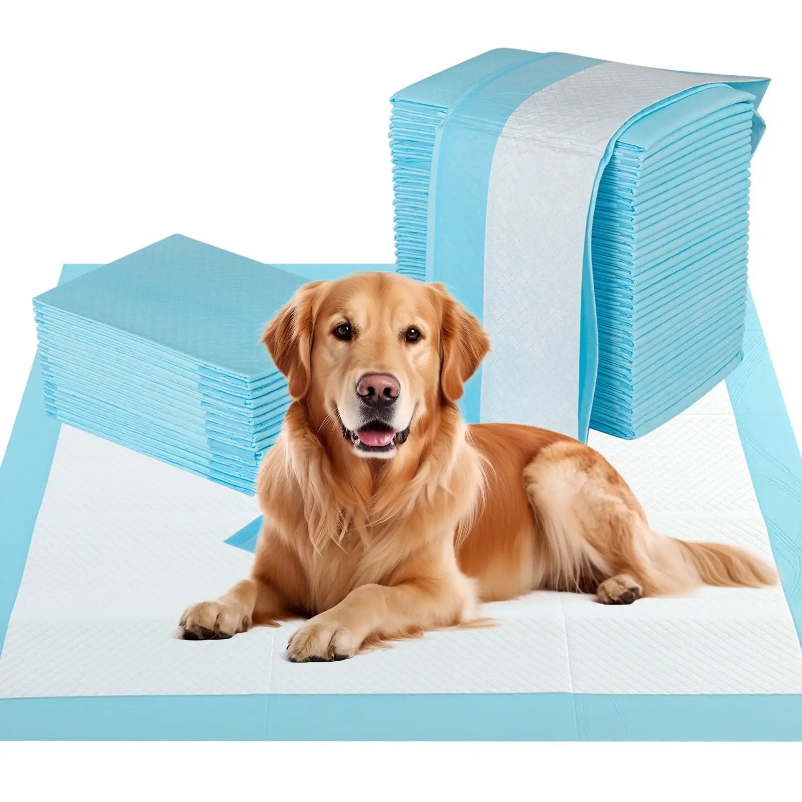 Dog and Puppy Pee Pads 36" x 36" (100 Counts) for Potty Training-Blue by DirectDeals