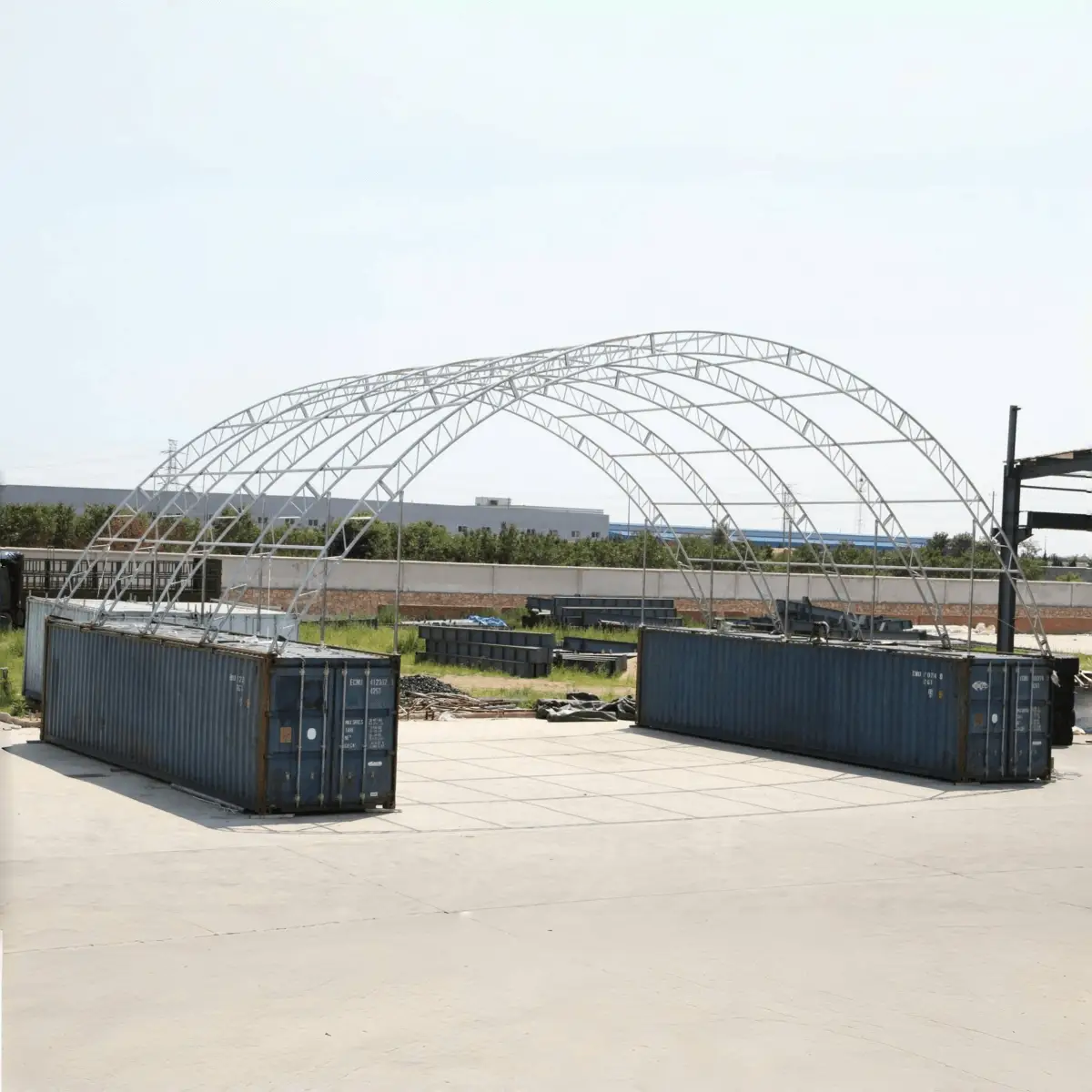 60'x40'x15' Double Truss Container Canopy Shelter by Chery Industrial