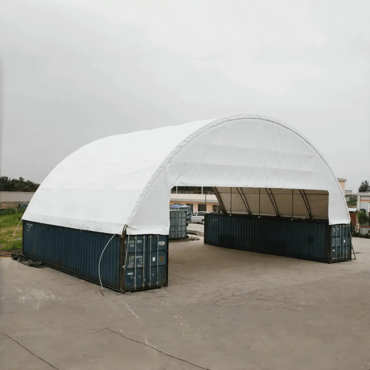 60'x40'x15' Double Truss Container Canopy Shelter by Chery Industrial