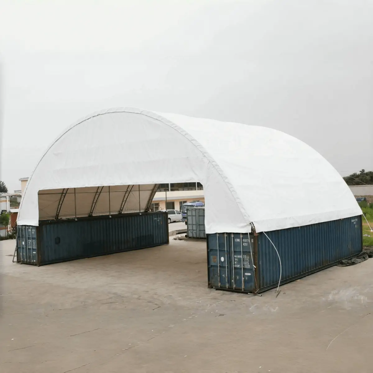 60'x40'x15' Double Truss Container Canopy Shelter by Chery Industrial