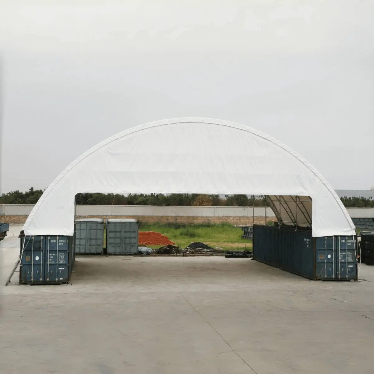 60'x40'x15' Double Truss Container Canopy Shelter by Chery Industrial