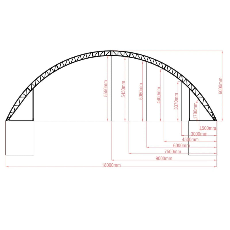 60'x40'x20' Double Truss Container Canopy Shelter by Chery Industrial