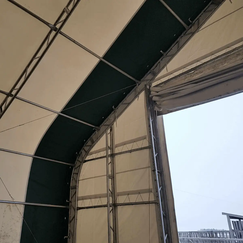 W40'xL80'xH21' Double Truss Storage Shelter, 8' Truss Spacing by Chery Industrial