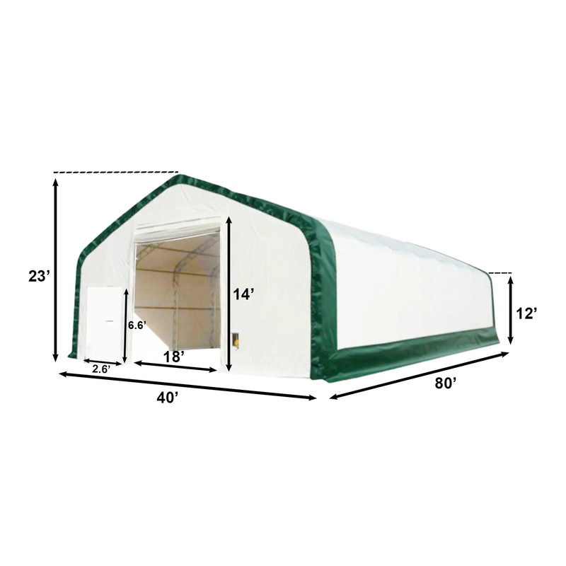 W40'xL80'xH23' Double Truss Storage Shelter by Chery Industrial