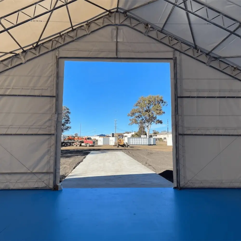 W70'xL120'xH28' Double Truss Storage Shelter by Chery Industrial