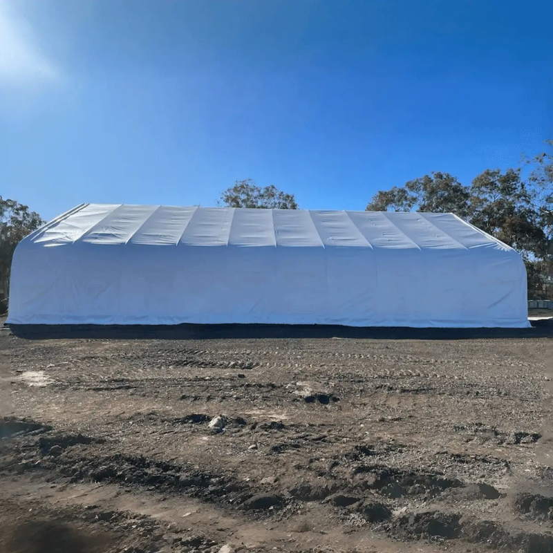 W70'xL120'xH28' Double Truss Storage Shelter by Chery Industrial