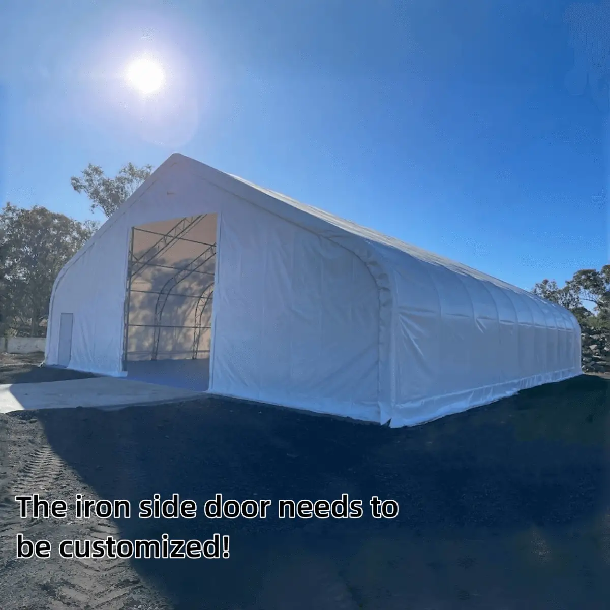 W70'xL120'xH28' Double Truss Storage Shelter by Chery Industrial