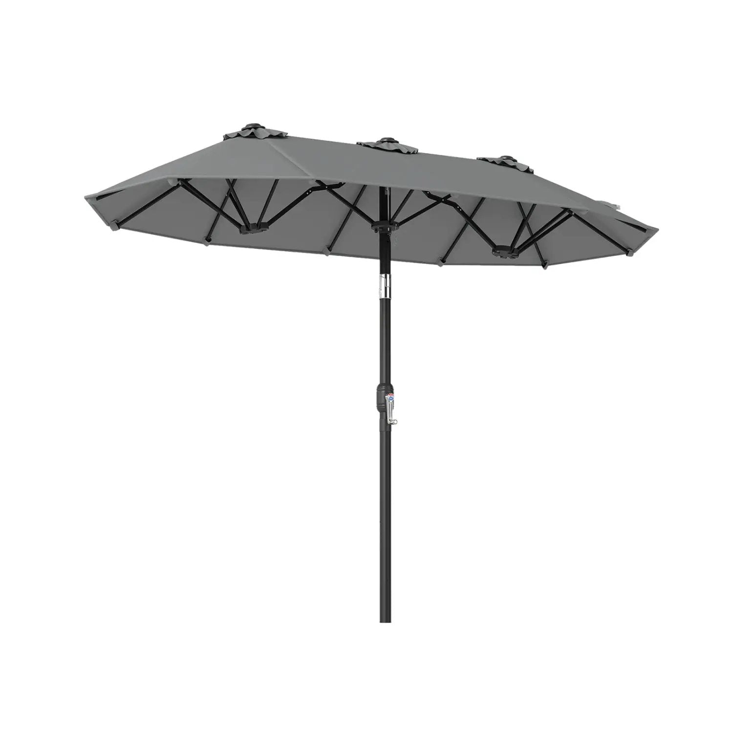 Double-Sided Patio Umbrella with Push Button Tilt Crank Handle by DirectDeals