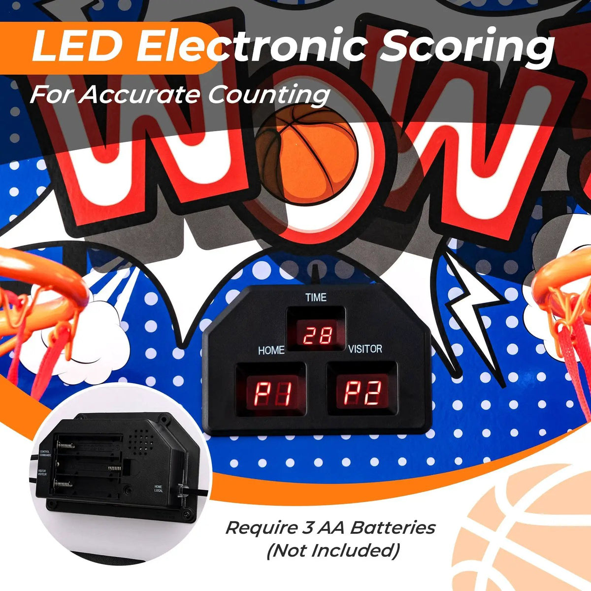 Dual Shot Basketball Arcade Game with 8 Game Modes and 4 Balls, photo 6 of 11