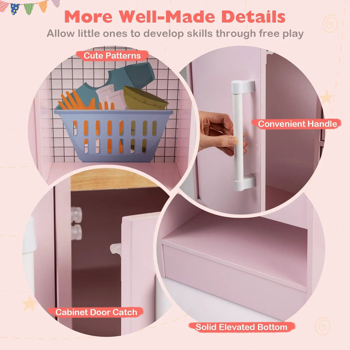 Dual-Sided Kids Play Kitchen with Water Dispenser and Range Hood for 3+ Years Old, photo 13 of 16