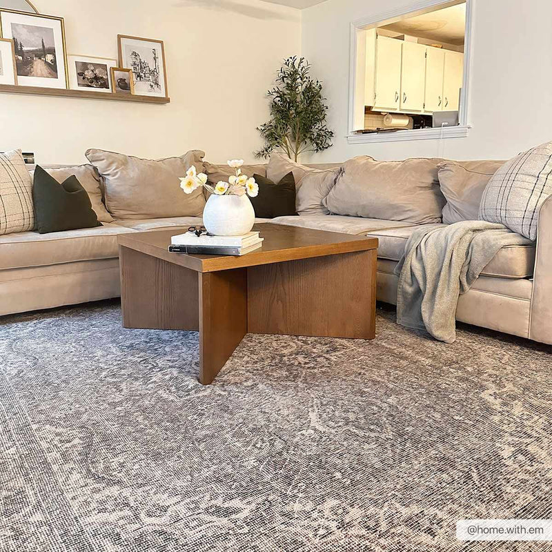 Greenpoint Dusty Blue Washable Rug by Boutique Rugs