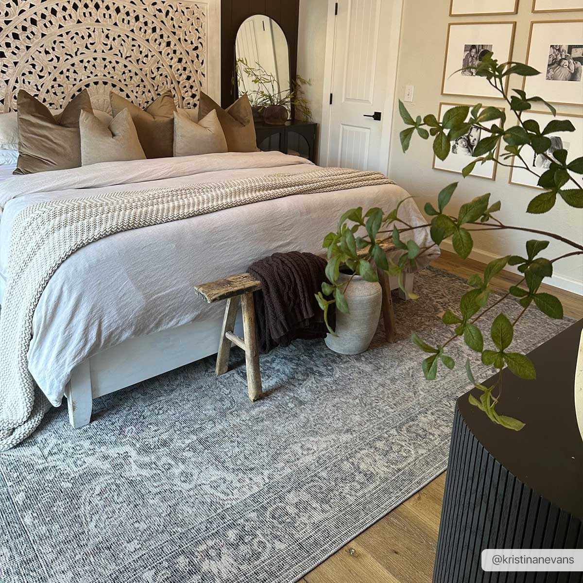 Greenpoint Dusty Blue Washable Rug by Boutique Rugs