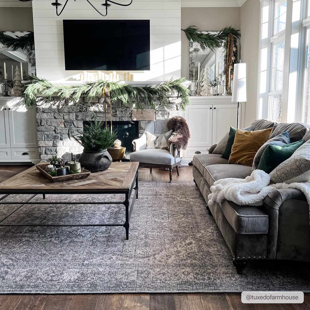 Greenpoint Dusty Blue Washable Rug by Boutique Rugs