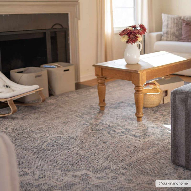 Dusty Sage Greenpoint Medallion Washable Area Rug by Hauteloom