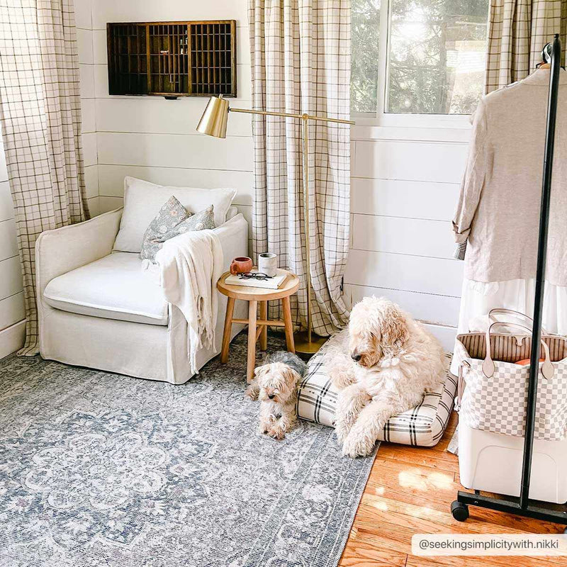 Dusty Sage Greenpoint Medallion Washable Area Rug by Hauteloom