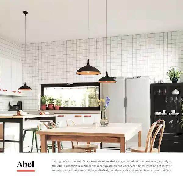 Open Box ALORA MOOD Abel 14 in. 1 Light 60-Watt Brushed Gold Pendant Light by Selzalot