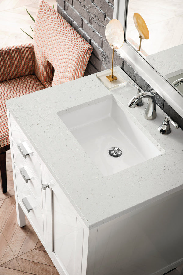 James Martin Addison 30" Single Bathroom Vanity, Glossy White