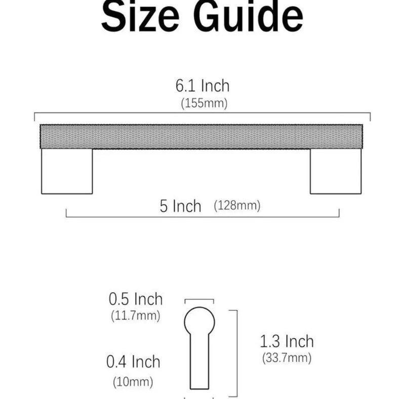 Open Box Alzassbg 10 Pack Matt Black Cabinet Pulls, 5 Inch(128mm) Hole Centers Kitchen Hardware Knurled Cabinet Handles for Cabinets and Drawers by Selzalot