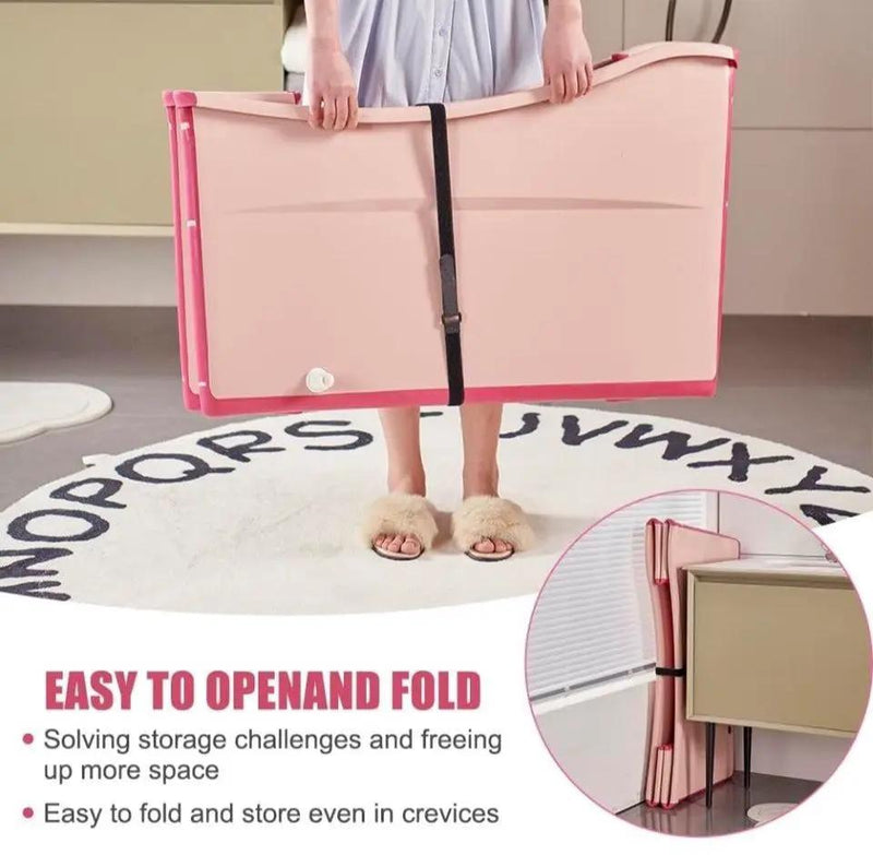 Joyingbaby Large Foldable Bathtub for Toddler Collapsible Baby Bathtub Portable Bath tub Lightweight for Children Twins Petite Adult by Selzalot