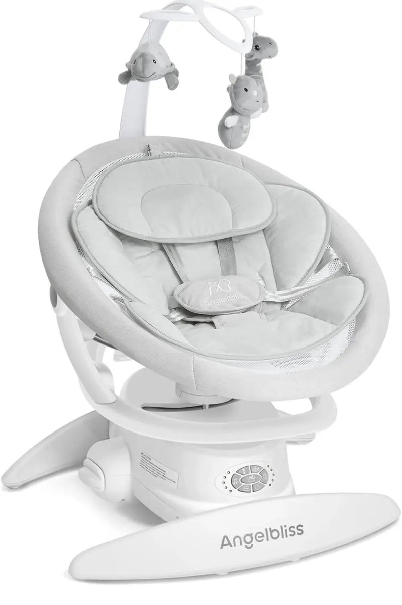 Used Angelbliss 3 in 1 Baby Swing with Motion Detection, Portable Baby Swings for Infants with Removable Rocker & Stationary Seat, Bluetooth Enabled w by Selzalot