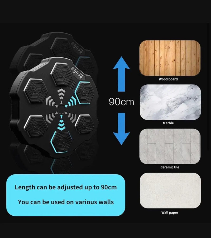 BNANDXC Wall Mounted Smart Bluetooth Music Boxing Trainer, Music Boxing Machine with Boxing Gloves, Electronic Boxing Target Workout Punching by Selzalot