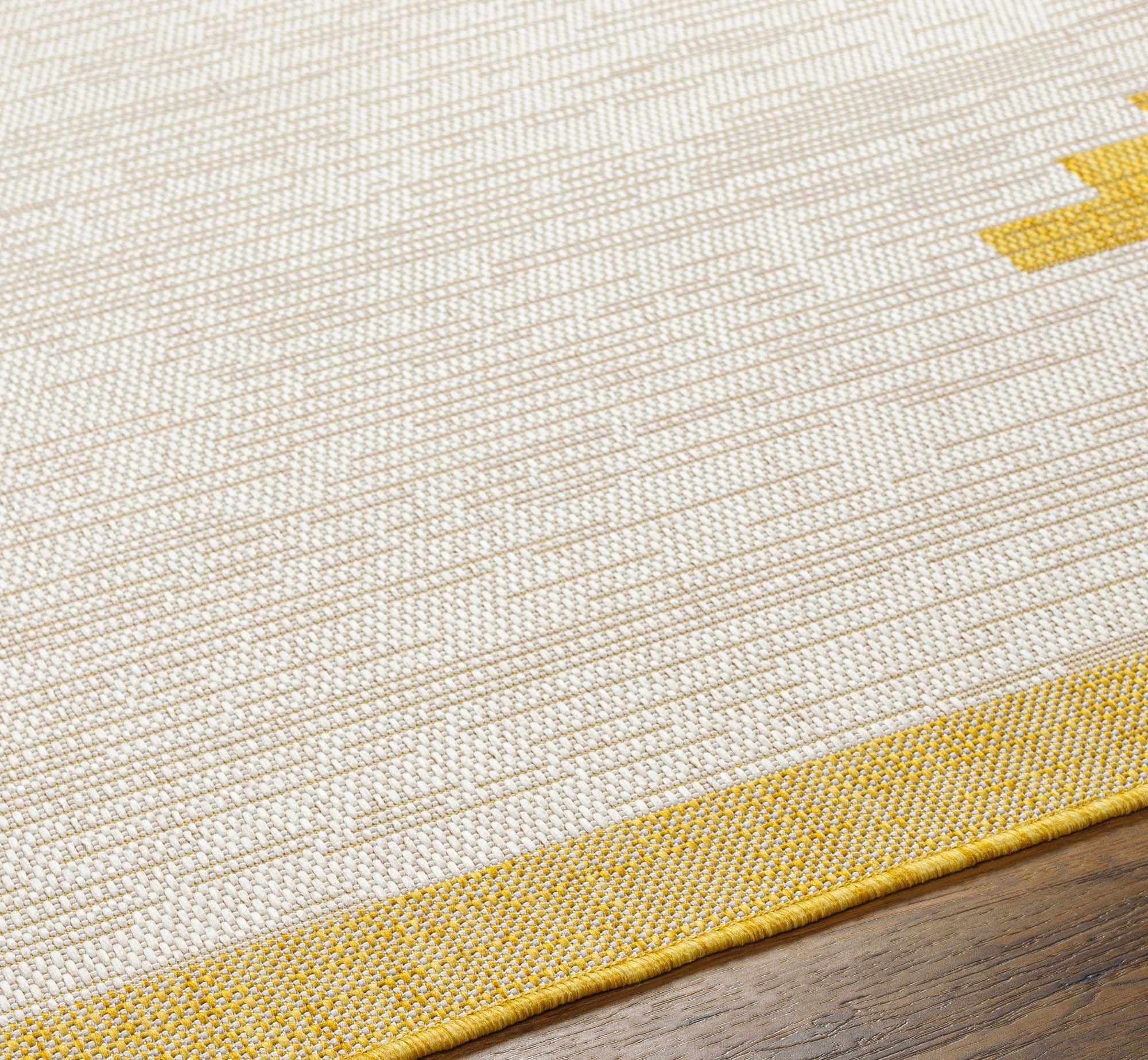 Djugun Metallic-Gold Indoor & Outdoor Rug by Hauteloom