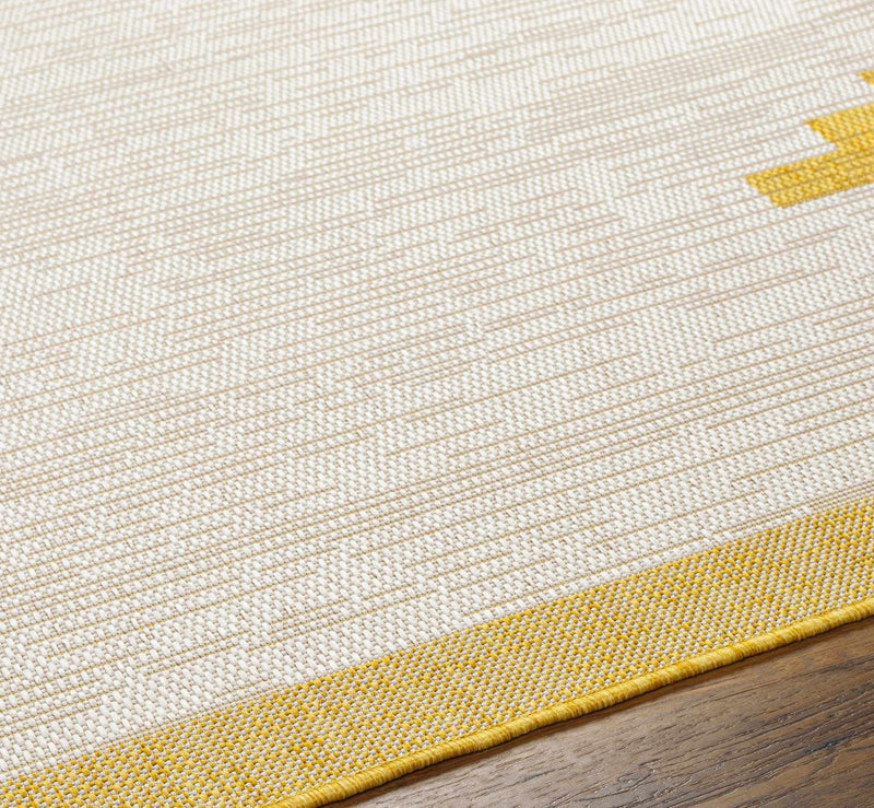 Djugun Metallic-Gold Indoor & Outdoor Rug by Hauteloom