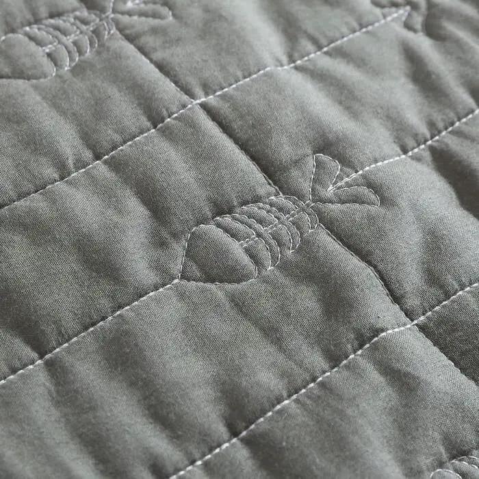 Lightweight Dark Green Brick Fish Pattern 4 Piece Cotton Daybed Cover Set by HomePacific