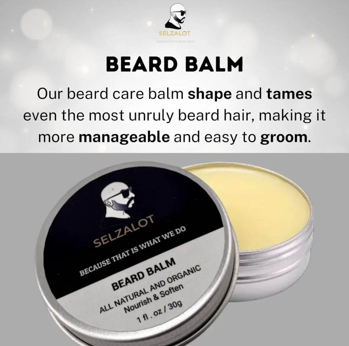 Beard Growth Kit Men’s Beard Care Kit Grooming Set 5 Pieces Beard Products with Wash, Oil Serum, Balm and a Gift Box for Men Self Care by Selzalot