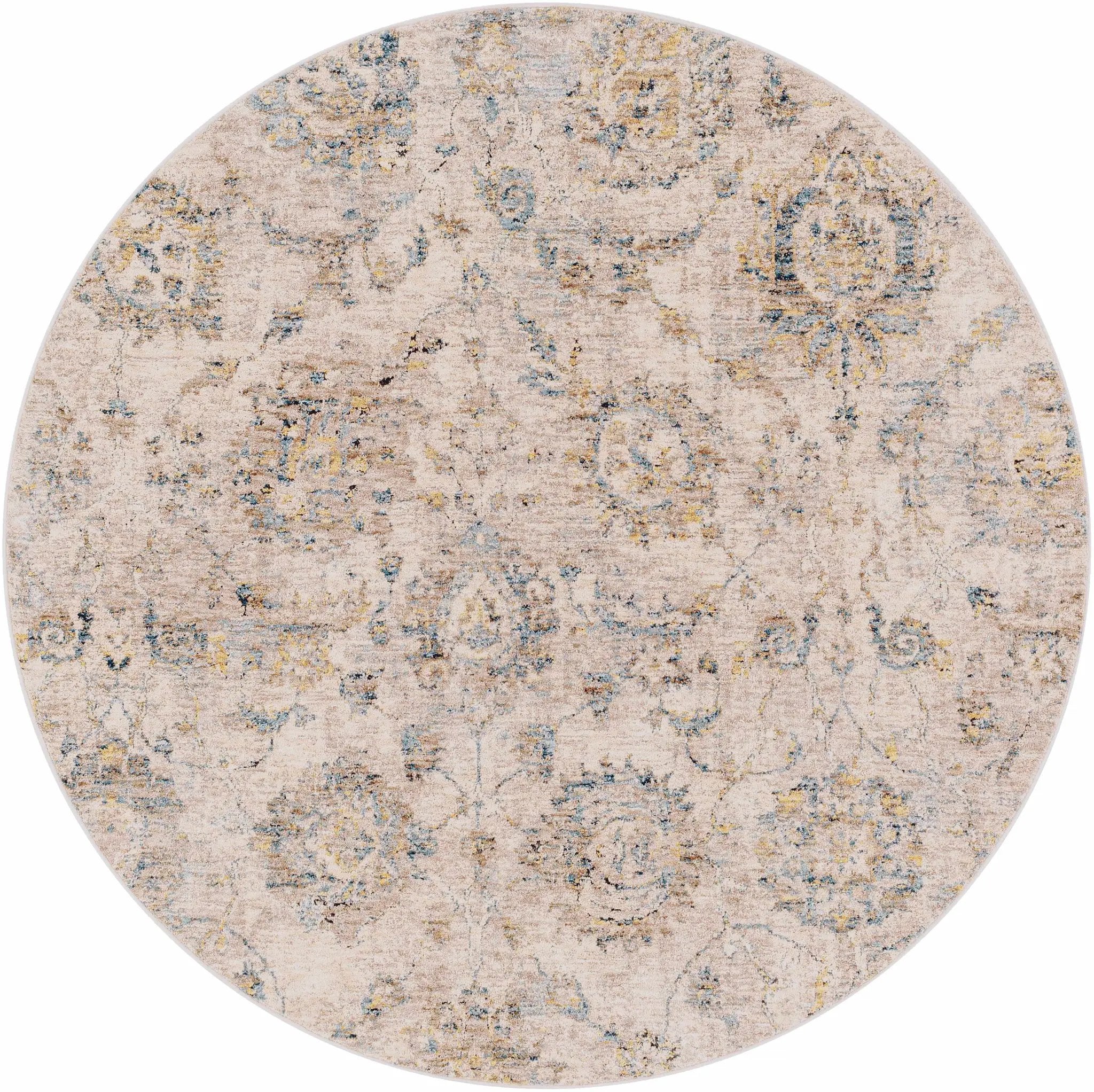 Morinville Teal Floral Rug by Boutique Rugs