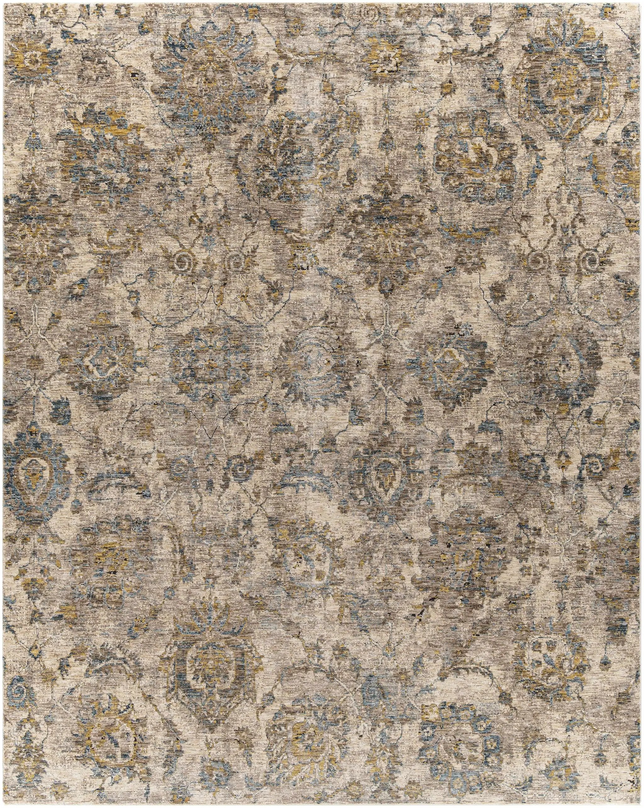 Morinville Teal Floral Rug by Boutique Rugs