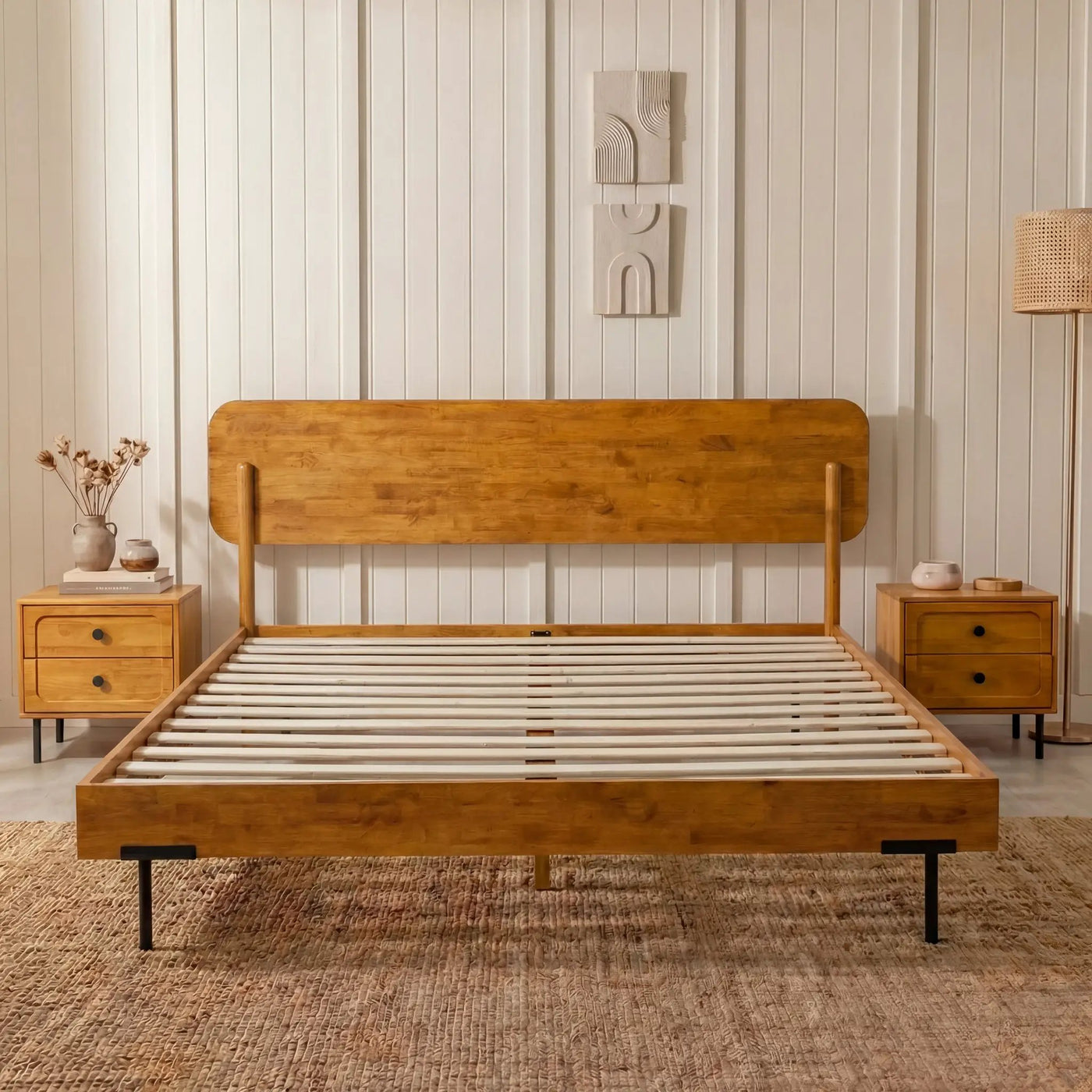 Frida Solid Wood Bed Frame by Megsu