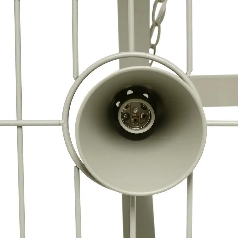 Rustic 2 Light 10 Hook Ceiling Mounted Hanging Pot Rack in Slate Gray by HomePacific