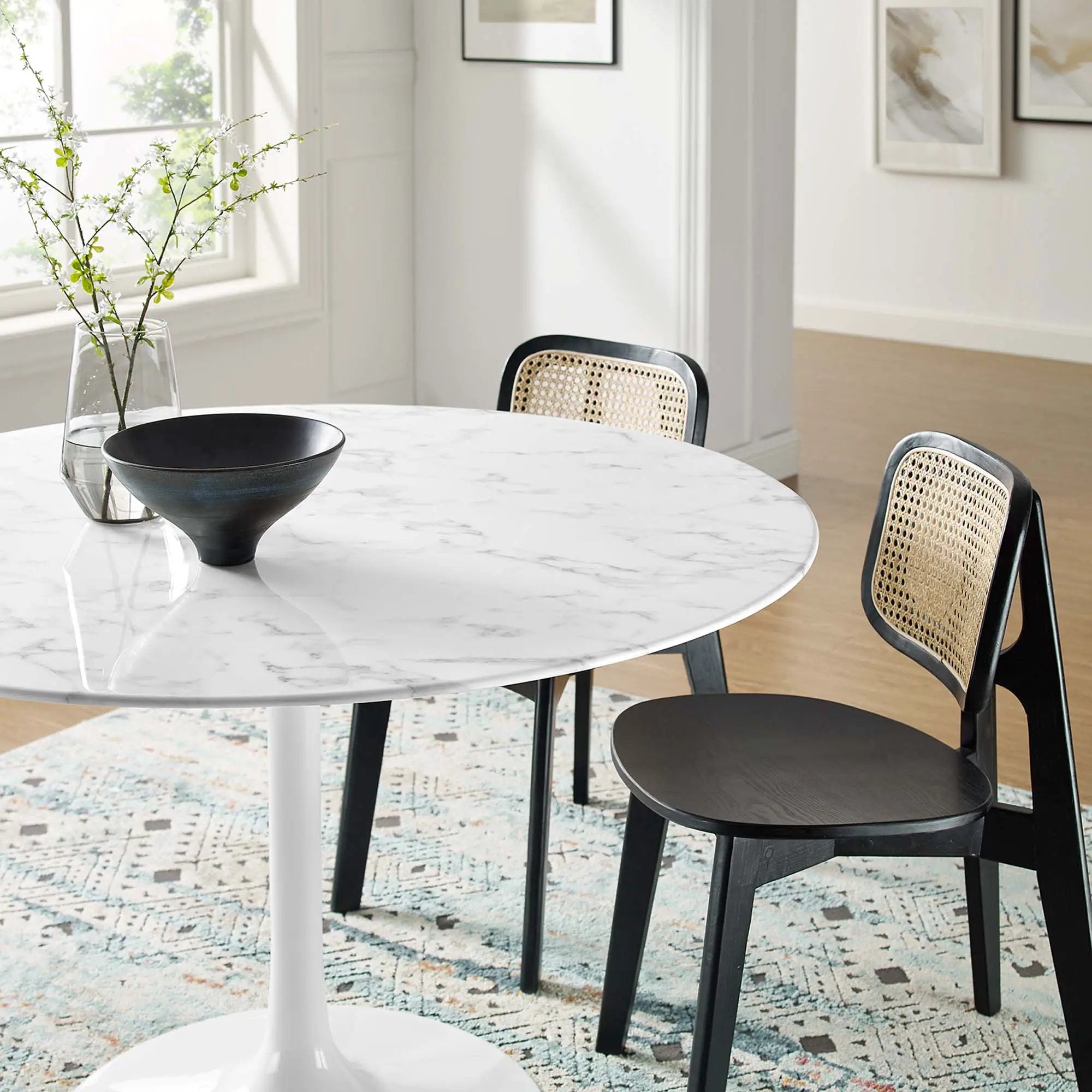 Lippa 48" Round Faux Marble Dining Table by Modway by HouseOfZazla