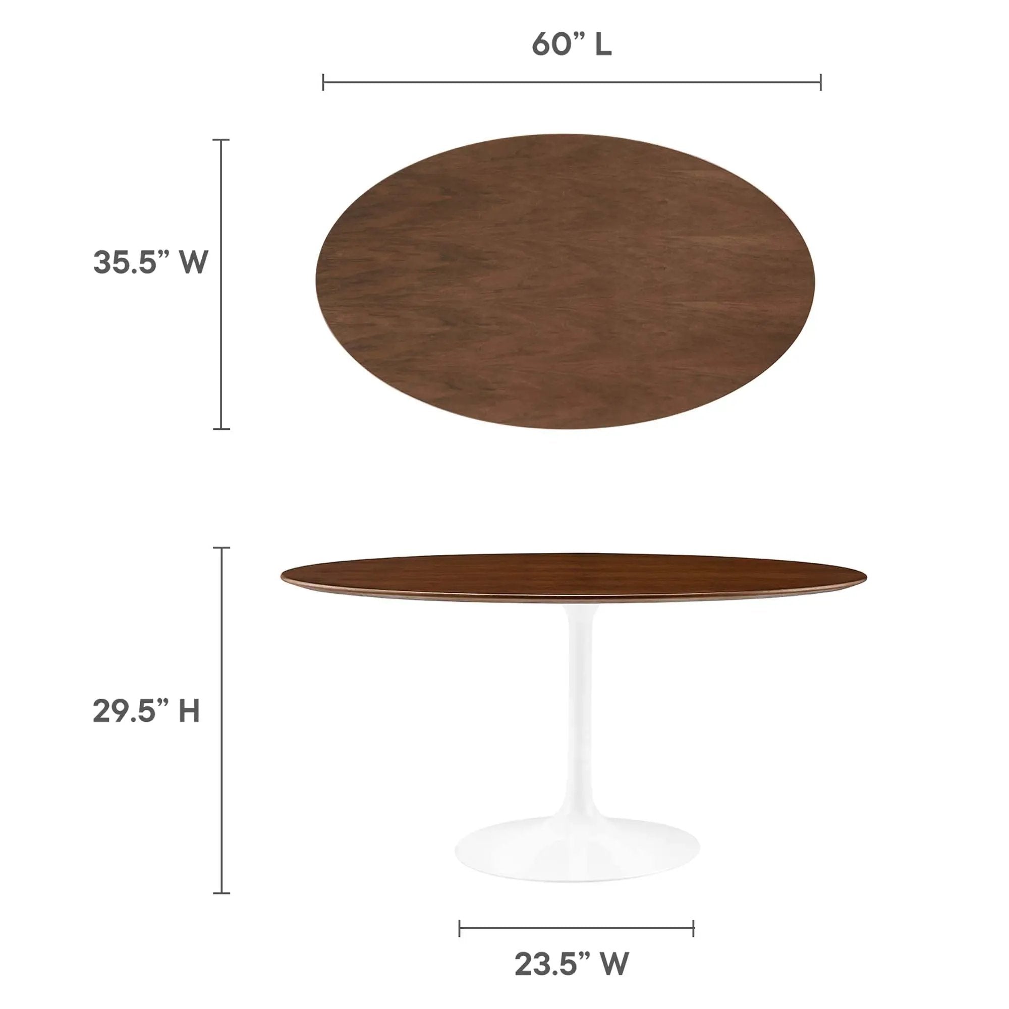 Lippa 60" Oval Wood Dining Table by Modway by HouseOfZazla